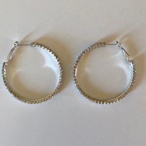 Silver hoop earrings